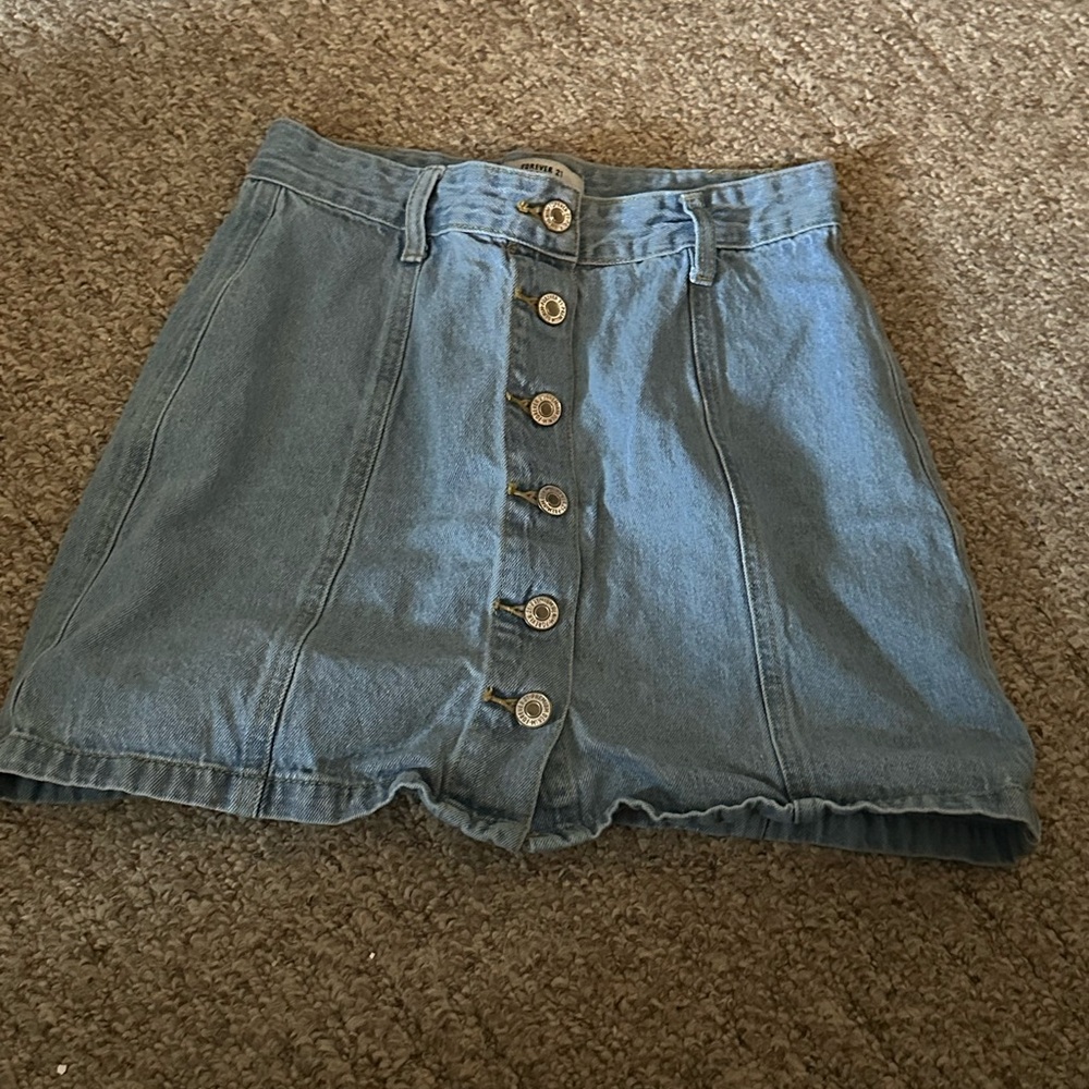 Forever 21 Blue Denim Mini Skirt